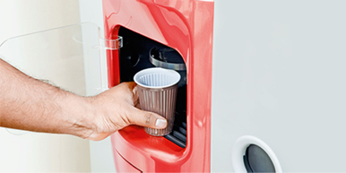 Contactless and hygienic payment at beverage dispensers using cVEND plug 
